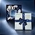 3 Caixas Presente Quadradas com Laço Decorativo Azul Claro - Imagem 3