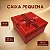 Kit 3 Caixas Presente Quadradas com Laço Decorativo Vermelho - Imagem 5