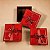 Kit 3 Caixas Presente Quadradas com Laço Decorativo Vermelho - Imagem 1