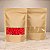 Saco Stand Up Pouch 18x26 Kraft com Zip Lock 50un c visor - Imagem 1