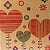 Kit 12 Unidades Sacolas Kraft 24,5x19x8 Estampa Corações - Imagem 3