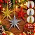 3 Enfeites Natalino Formato Estrela 11x11cm Para Pendurar - Imagem 3