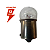 Lâmpada 67 Halógena Miniatura R10W 12V 10W Ba15S 1 Polo - Imagem 1