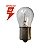 Lâmpada Miniatura P21W 12V 21W - Ba15S Branca 1 Polo - Imagem 1