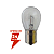Lampada Miniatura P21W 24V 21W - Ba15S Branca 1 Polo - Imagem 1
