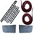 KIT 2 BORRACHA PORTA CANALETA C/PESTANA VW DELIVERY/WORKER - Imagem 1