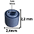 Kit 10 Bucha Estriada Suporte Alternador MB 1113 24X10MM - Imagem 2