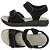 Sandália Feminina Velcro Ortopédica Macia Ultra conforto Massageadora Confortável Preta - Imagem 2