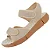 Sandália Feminina Velcro Ortopédica Macia Ultra conforto Massageadora Confortável Bege - Imagem 3