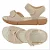 Sandália Feminina Velcro Ortopédica Macia Ultra conforto Massageadora Confortável Bege - Imagem 2