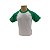 CAMISETA INFANTIL RAGLAN MESCLA MANGA VERDE 100% POLIÉSTER-LINHA SUPREME/ANTI-PILLING - Imagem 1