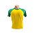 CAMISETA RAGLAN AMARELA COM MANGA VERDE 100% POLIÉSTER - Imagem 1