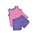 CONJUNTO INFANTIL REGATA ROSA/LILÁS 100% POLIÉSTER - Imagem 1