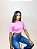 CROPPED RIBANA ROSA CHICLETE 100% POLIÉSTER - Imagem 1