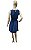 VESTIDO DECOTE V VISCOLYCRA AZUL PETROLÉO - 93% VISCOSE 07% ELASTANO - Imagem 2