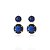 Brinco Círculo Duplo em Zircônia Azul - Imagem 1