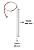 Pt100 3 Fios Haste inox 6x200 Mm Cabo Fibra 1 Metro - Imagem 2