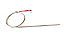 Pt100 3 Fios Haste inox 6x200 Mm Cabo Fibra 1 Metro - Imagem 1