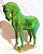 Estatueta chinesa modelada em cavalo, ao gosto do período tang. Coberta por esmalte tonalidade verde. Séc. XX. Med. Alt. 27.5 cm. x Compr. 27 cm. - Imagem 1