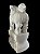 Escultura em porcelana oriental, blanc de chine, branca esmaltada , representado cão de fó , símbolo de proteção , com base trabalhada, mede 34x18x32 cm largura, peso 6 kg - Imagem 3