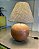 Abajur em cerâmica em forma de bola , cúpula em linho, instalação nova, nunca usado, mede 45x30 cm diâmetro a peça de cerâmica - Imagem 3