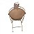 Linda cadeira design em ferro com detalhes de escultura de borboleta , saia rendada, ótimo estado , mede 42x52x94 cm altura, pesa 6 kg - Imagem 2