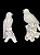 Duas esculturas em opalina branca , importadas, representando pássaros, lindas peças, mede - Imagem 3