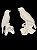Duas esculturas em opalina branca , importadas, representando pássaros, lindas peças, mede - Imagem 1