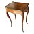 Antiga e elegante mesa francesa detalhes em bronze , rádica e marcheteria com pés curvados - Imagem 1