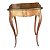 Antiga e elegante mesa francesa detalhes em bronze , rádica e marcheteria com pés curvados - Imagem 2