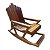 Linda cadeira de balanço , modelo trenó, em madeira nobre , super confortável, impecável - Imagem 2