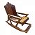 Linda cadeira de balanço , modelo trenó, em madeira nobre , super confortável, impecável - Imagem 1