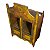 Antigo e lindo armário ou oratório em madeira com pátina amarela de época - Imagem 3