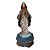 Grande santa esculpida em tora de madeira , lindas cores de manto em azul , base em madeira mede 32x23x23 cm de base - Imagem 1