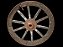 Antiga roda de carroça, original em madeira e ferro com restos de policromia , mede - Imagem 3