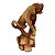 Grande escultura de madeira esculpido em uma única peça , representando animal, mede 86x65x35 cm largura, peso 15 kg - Imagem 3