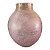 Vaso de barro pintado no tom rosa com detalhes de flores, mede 54x35 cm largura - Imagem 2