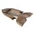 Grande e robusta gamela em madeira de grossa espessura , representando peixe, mede - Imagem 1