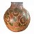 Antigo vaso de barro com linda pintura de flores coloridas, mede 50x42 cm largura - Imagem 1