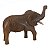 Escultura de madeira jacarandá representando elefante com dois marfins em madeira clara, mede 23x15x8 cm largura, pesa 600 gramas - Imagem 3