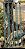 Duas antigas grades em ferro fundido, pesadas, detalhes de anéis em chumbo, policromia verde, mede 1,50x70 e 1,50x56 largura - Imagem 1