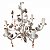 Lindo lustre de ferro com esculturas de flores e pendulos em cristal , mede - Imagem 1