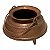 Antiga vasilha de cobre grosso, com alça e 3 pés, mede 20x12 cm altura, peso 450 gramas - Imagem 1