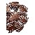 Linda escultura em chapa de ferro , cor ferrugem , várias peças juntas, representando folha de costela de adão, suporte para parede, impecável, mede 1 metro diâmetro - Imagem 2