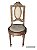 Antiga e linda cadeira Francesa, original, com lindo entalhe na saia , pés entalhados, acento em camurça, ótimo estado - Imagem 1