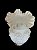 Antigo e lindo vaso em vidro opalinado em formato de flor, cor branca, mede 30x20 cm largura - Imagem 2