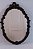Belo e antigo espelho oval , moldura em madeira nobre ricamente entalhado em guirlandas, florais e laçarotes. Med.: 56 cm. x 40 cm. - Imagem 1