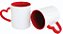 Caneca alça de coração vermelha - Imagem 1