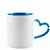 Caneca alça de coração Azul - Imagem 1
