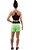 Shorts duplo feminino verde fluorescente Raptor | Basic - Imagem 2